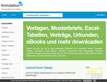 Tablet Screenshot of formularbox.de